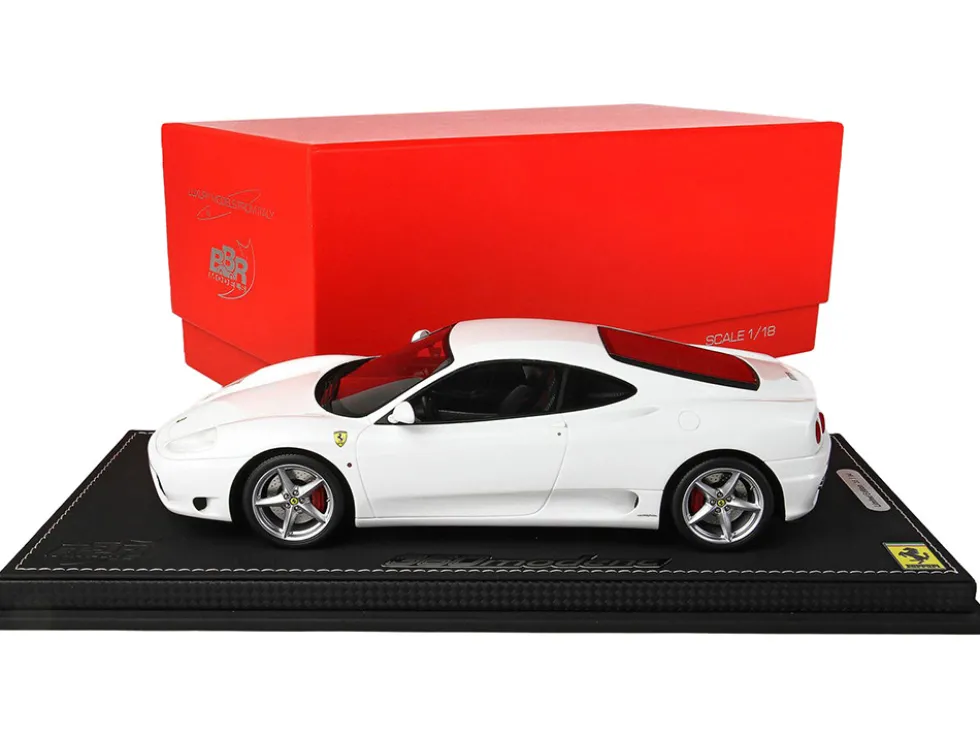 1999 Ferrari 360 Modena White DISPLAY CASE Limited Edition 84 pieces Worldwide 1/18 Model Car BBR P18172C
