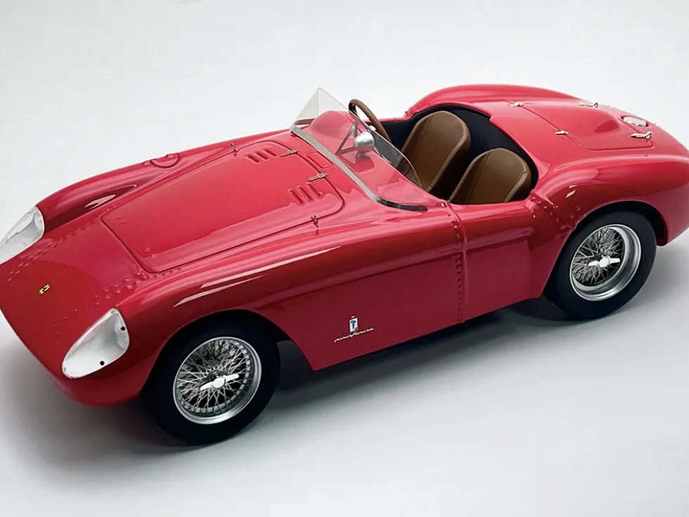 Ferrari 500 Mondial "Press Version 1956" Rosso Corsa Red "Mythos Series" with Display Case Limited Edition to 80 pieces Worldwide 1/18 Model Car by Tecnomodel
