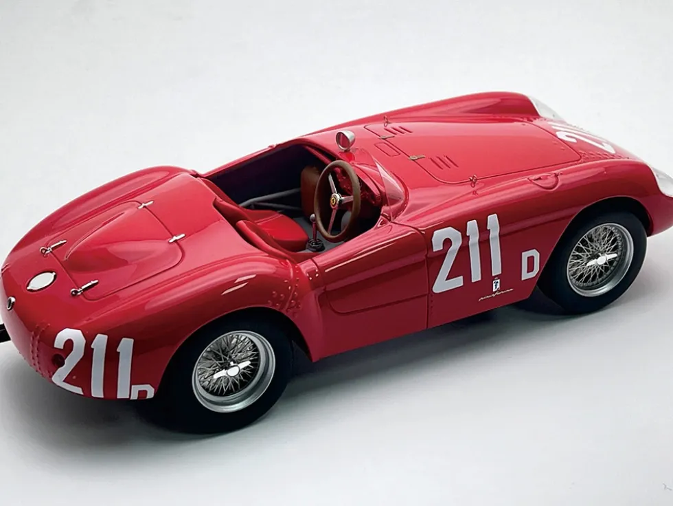 Ferrari 500 Mondial #211 Richie Ginther 2nd Place "Sacramento Road Races" (1956) "Mythos Series" with Display Case Limited Edition to 30 pieces Worldwide 1/18 Model Car by Tecnomodel