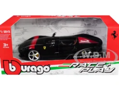 Ferrari Monza SP1 Black Metallic with Red Stripes 