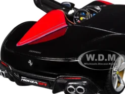 Ferrari Monza SP1 Black Metallic with Red Stripes 