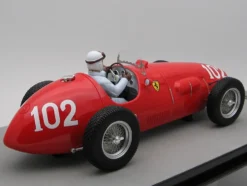 Ferrari 500 #102 Nino Farina 2nd Place Formula Two F2 Nurburgring GP 1952 with Driver Figure Mythos Series Limited Edition to 55 pieces Worldwide 1/18 Model Car Tecnomodel TMD18-66D