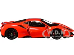 Ferrari 488 Pista Red White Blue Stripes 1/24 Diecast Model Car Bburago 26026