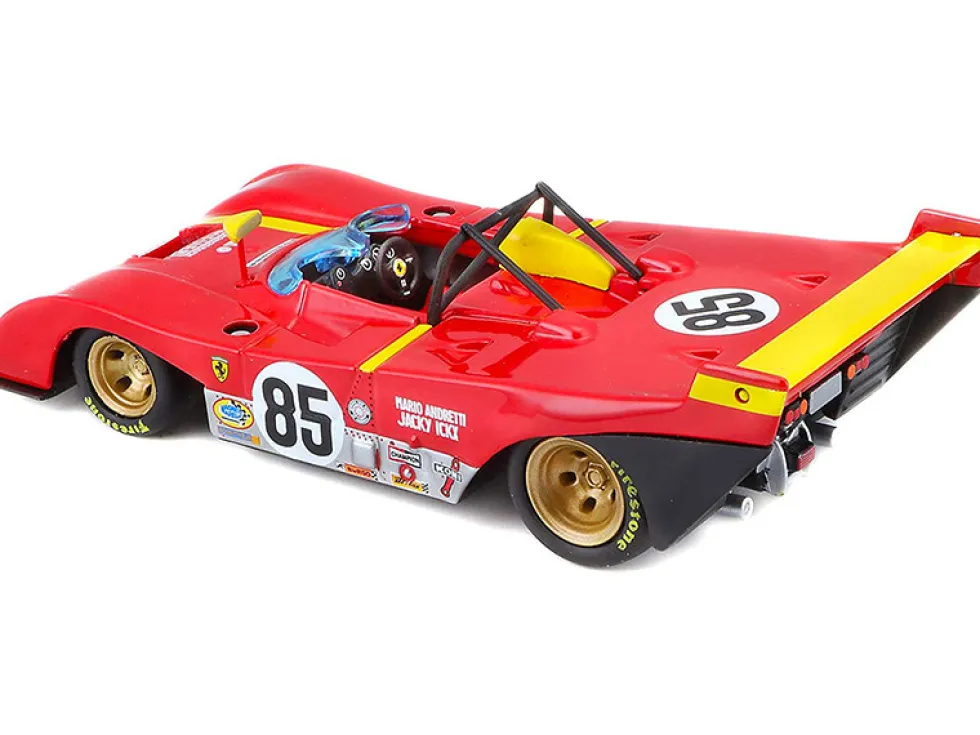 Ferrari 312P #85 Jacky Ickx Mario Andretti 6 Hours Watkins Glen 1972 1/43 Diecast Model Car Bburago 36302
