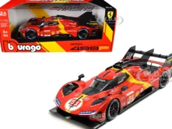 Ferrari 499P #51 James Calado - Antonio Giovinazzi - Alessandro Pier Guidi "Ferrari AF Corse" Winner "24 Hours of Le Mans" (2023) "Racing" Series 1/18 Diecast Model Car by Bburago