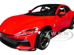 Ferrari Purosangue Red with Sunroof "Race + Play" Series 1/24 Diecast Model Car by Bburago