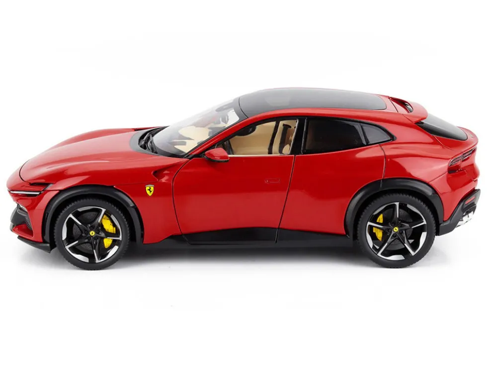 2022 Ferrari Purosangue Rosso Corsa Red with Black Top 1/18 Diecast Model Car by Polistil