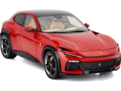 2022 Ferrari Purosangue Rosso Corsa Red with Black Top 1/18 Diecast Model Car by Polistil