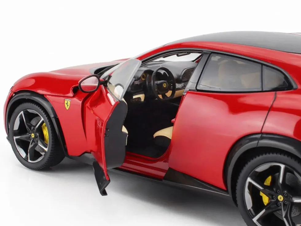 2022 Ferrari Purosangue Rosso Corsa Red with Black Top 1/18 Diecast Model Car by Polistil