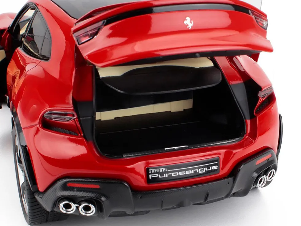 2022 Ferrari Purosangue Rosso Corsa Red with Black Top 1/18 Diecast Model Car by Polistil