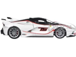 Ferrari Racing FXX-K #75 White 1/24 Diecast Model Car Bburago 26301