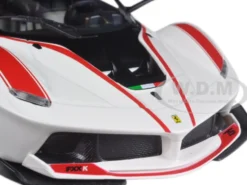 Ferrari Racing FXX-K #75 White 1/24 Diecast Model Car Bburago 26301