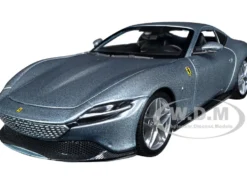 Ferrari Roma Gray Metallic Race + Play Series 1/24 Diecast Model Car Bburago 26029gry