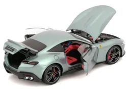 2019 Ferrari Roma Gray Metallic with Pink Interior 1/18 Diecast Model Car by Polistil