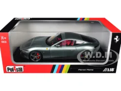 2019 Ferrari Roma Gray Metallic with Pink Interior 1/18 Diecast Model Car by Polistil