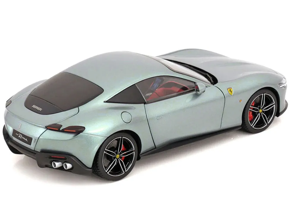 2019 Ferrari Roma Gray Metallic with Pink Interior 1/18 Diecast Model Car by Polistil