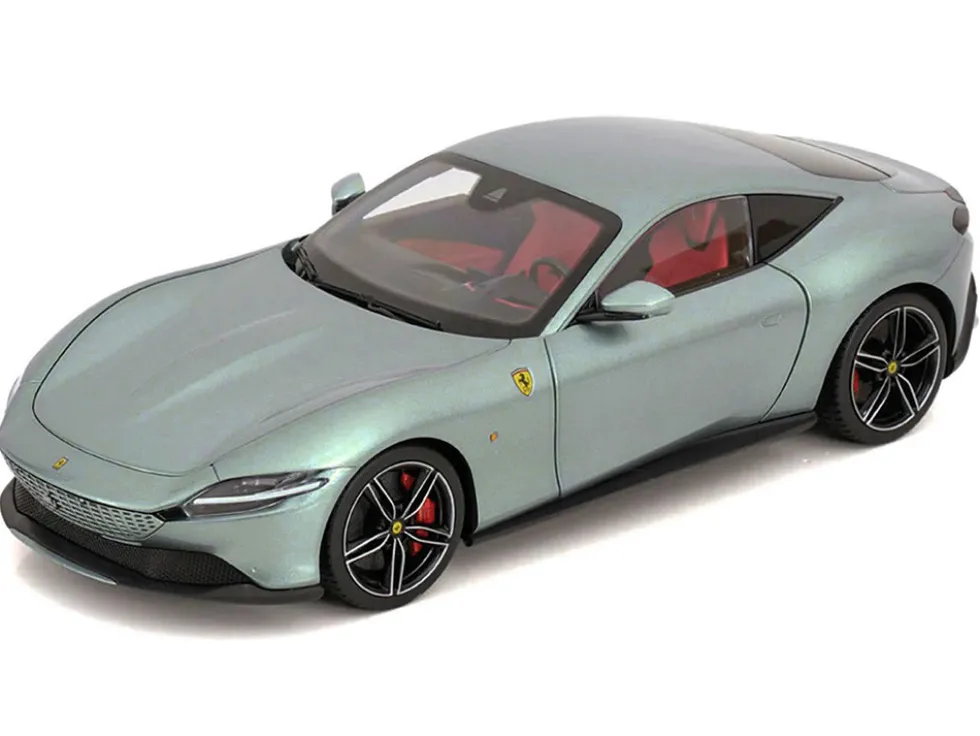 2019 Ferrari Roma Gray Metallic with Pink Interior 1/18 Diecast Model Car by Polistil