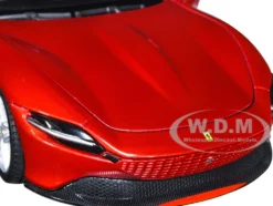 Ferrari Roma Red Metallic Race + Play Series 1/24 Diecast Model Car Bburago 26029