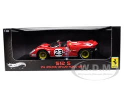 Ferrari 512 S #23 Daytona 1971 B.Adamovicz Elite Edition 1/18 Diecast Model Car Hot Wheels T6930