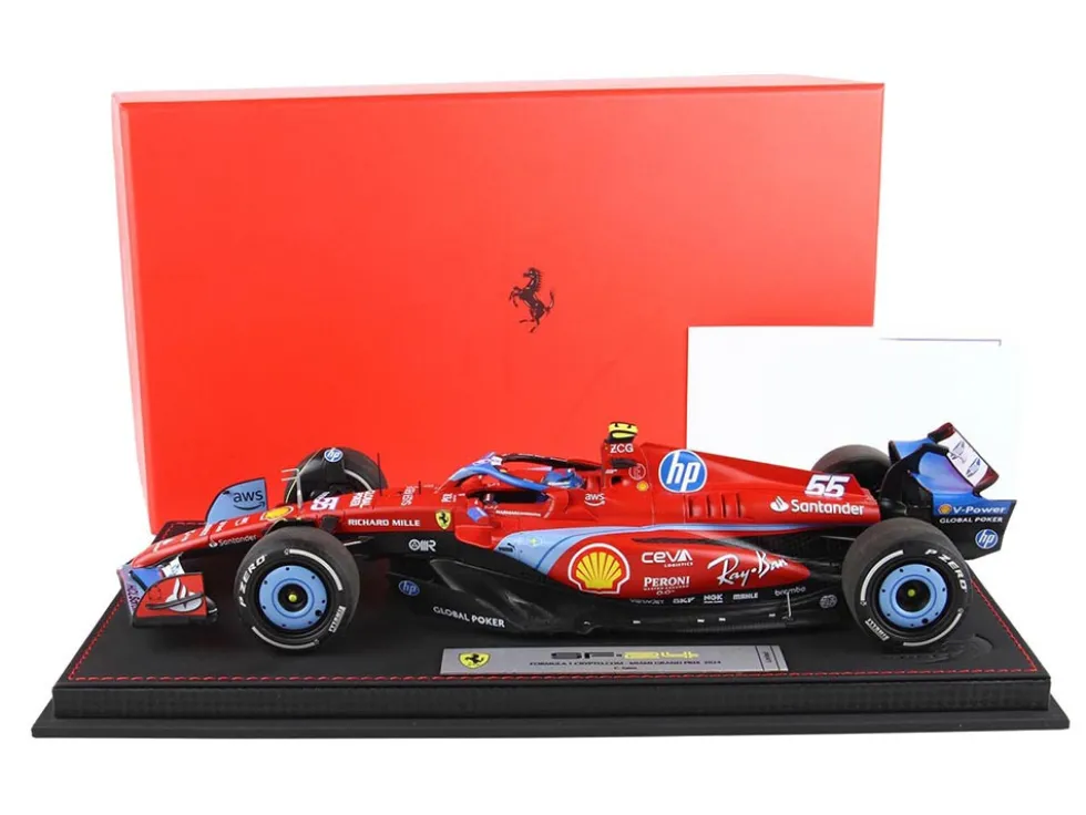 Ferrari SF-24 #55 Carlos Sainz Formula One F1 "Miami GP" (2024) Limited Edition to 96 pieces Worldwide 1/18 Diecast Model Car by BBR