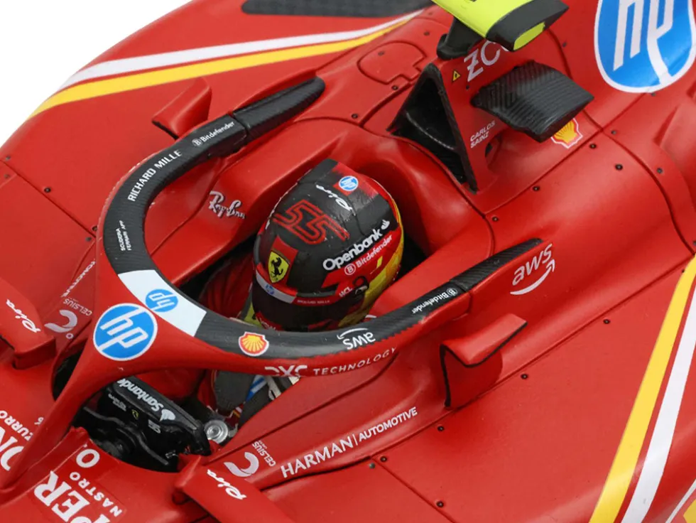 Ferrari SF-24 #55 Carlos Sainz Jr. 2nd Place Formula One F1 "United States GP" (2024) Limited Edition to 20 pieces Worldwide 1/18 Diecast Model Car by BBR