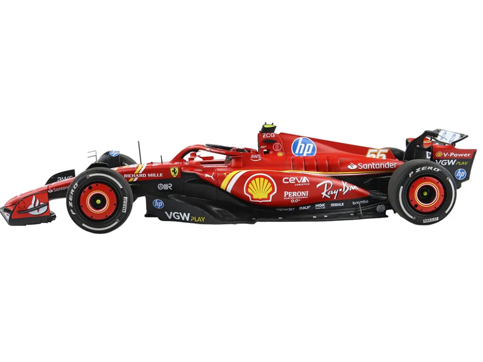 Ferrari SF-24 #55 Carlos Sainz 3rd Place Formula One F1 "Monaco GP" (2024) Limited Edition to 50 pieces Worldwide 1/18 Diecast Model Car by BBR
