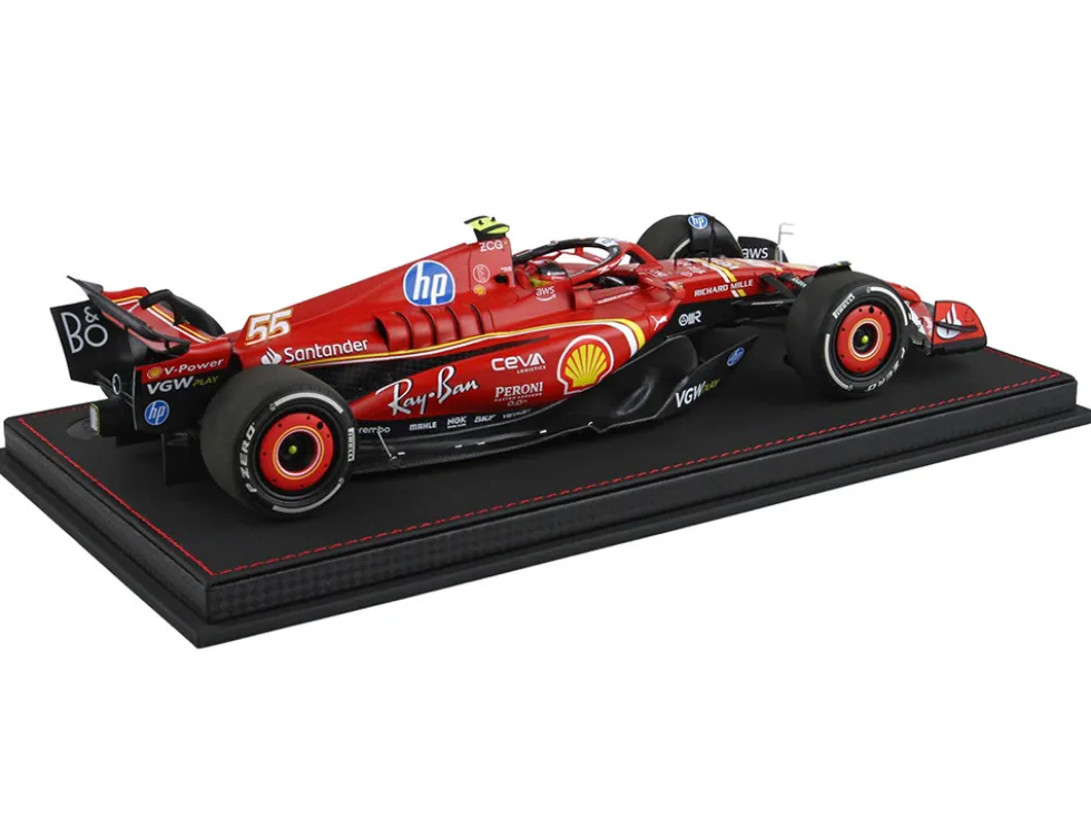 Ferrari SF-24 #55 Carlos Sainz 3rd Place Formula One F1 "Monaco GP" (2024) Limited Edition to 50 pieces Worldwide 1/18 Diecast Model Car by BBR