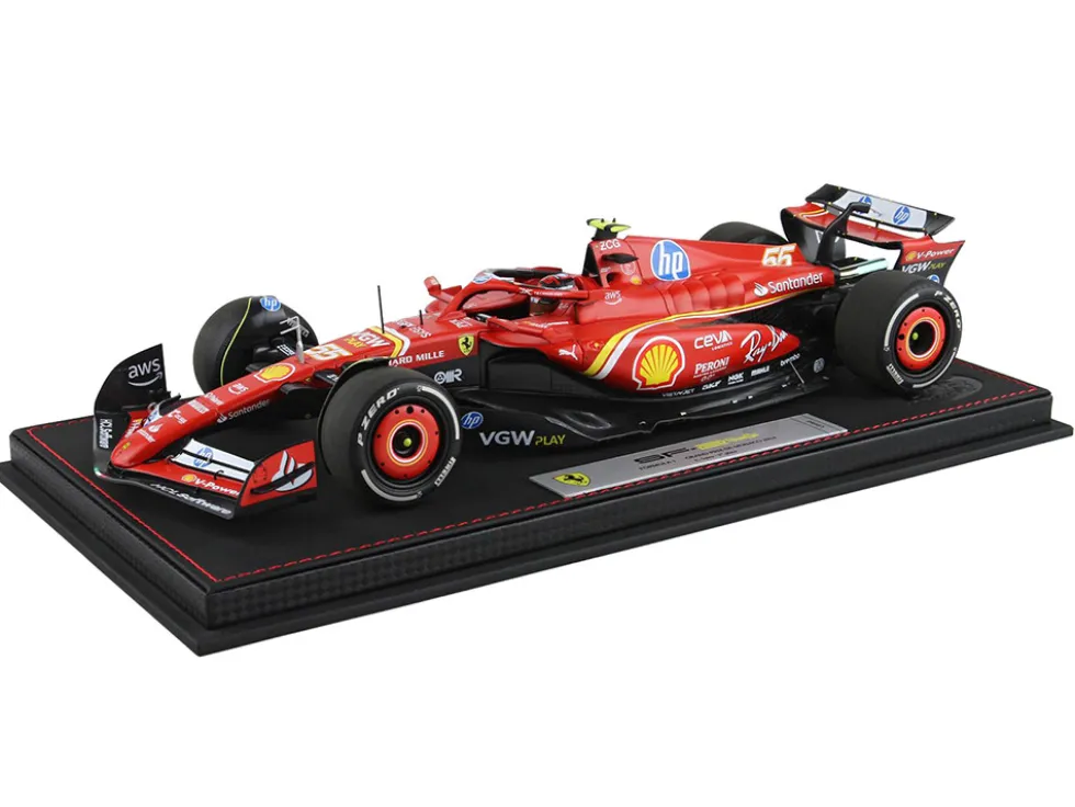 Ferrari SF-24 #55 Carlos Sainz 3rd Place Formula One F1 "Monaco GP" (2024) Limited Edition to 50 pieces Worldwide 1/18 Diecast Model Car by BBR