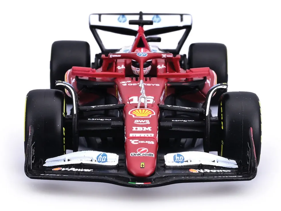 Ferrari SF-25 #16 Charles Leclerc Formula One F1 "World Championship" (2025) with Display Case 1/43 Diecast Model Car by Bburago