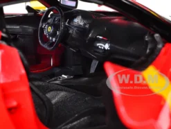 Ferrari SF90 Stradale Assetto Fiorano #50 Red with Black Top and Yellow Stripes 