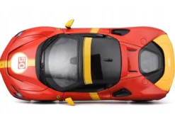 Ferrari SF90 Stradale Assetto Fiorano #50 Red with Black Top and Yellow Stripes 
