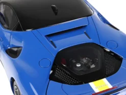 2019 Ferrari SF90 Stradale Azzurro Dino Blue Yellow White Stripes DISPLAY CASE Limited Edition 99 pieces Worldwide 1/18 Model Car BBR P18180F