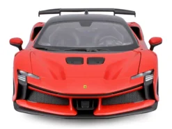 Ferrari SF90 XX Stradale Red with Black Top "Race + Play" Series 1/18 Diecast Model Car by Bburago