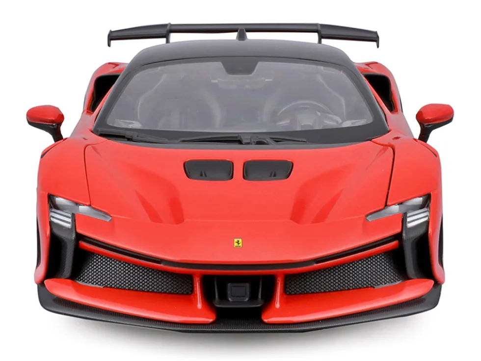 Ferrari SF90 XX Stradale Red with Black Top "Race + Play" Series 1/18 Diecast Model Car by Bburago