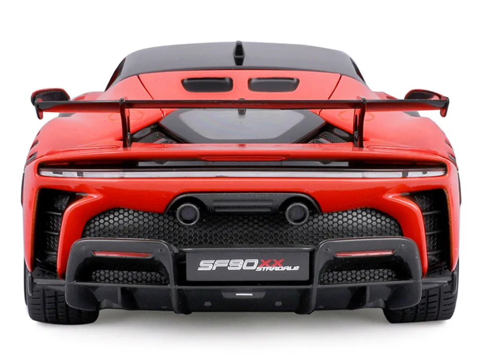 Ferrari SF90 XX Stradale Red with Black Top "Race + Play" Series 1/18 Diecast Model Car by Bburago