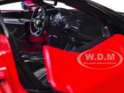 Ferrari SF90 XX Stradale Red with Black Top "Race and Play" Series 1/24 Diecast Model Car by Bburago