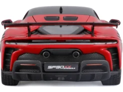 Ferrari SF90 XX Stradale Red with Black Top "Race and Play" Series 1/24 Diecast Model Car by Bburago