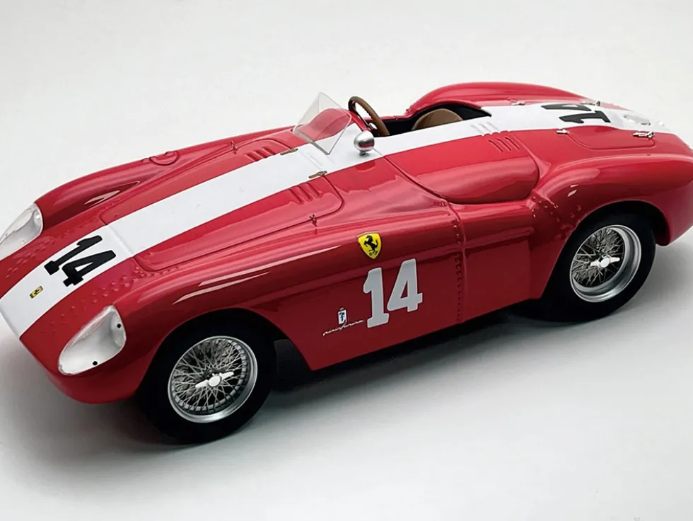 Ferrari 500/735 Sport #14 Mike Hawthorn - Umberto Maglioli "Scuderia Ferrari" Winner "GP Supercortemaggiore Monza" (1954) "Mythos Series" with Display Case Limited Edition to 70 pieces Worldwide 1/18 Model Car by Tecnomodel