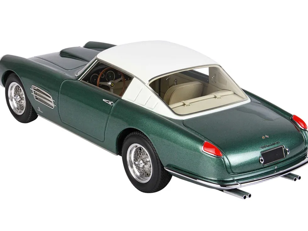 Ferrari Superfast 4.9 S/N 0719SA Green Metallic White Top Cavallino Classic 2008 DISPLAY CASE Limited Edition 64 pieces Worldwide 1/18 Model Car BBR CARS1819B