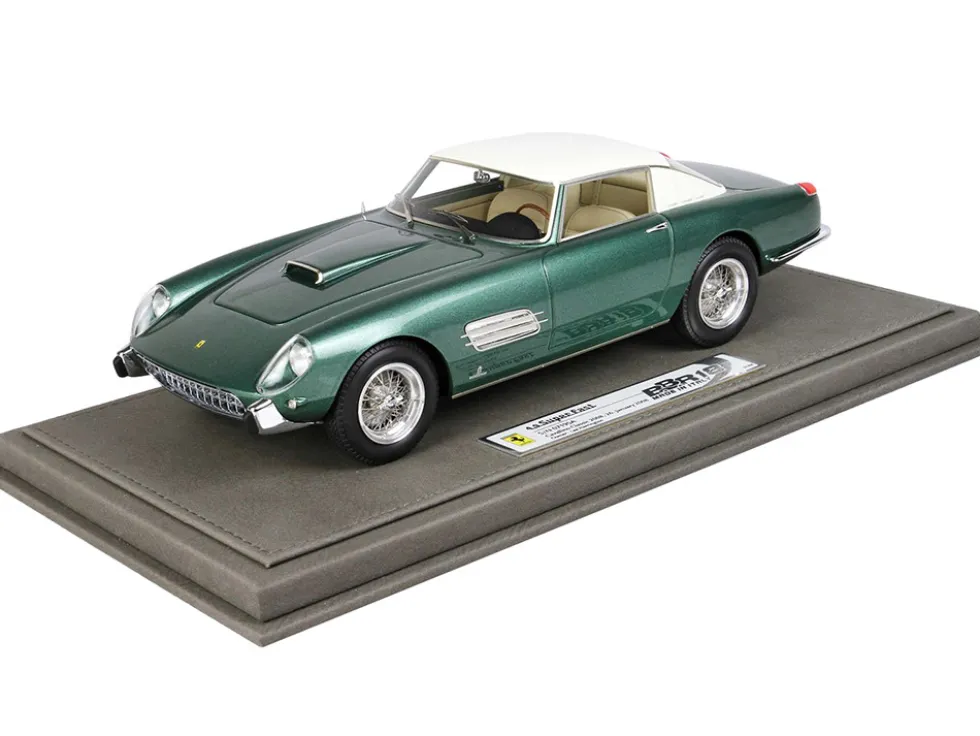 Ferrari Superfast 4.9 S/N 0719SA Green Metallic White Top Cavallino Classic 2008 DISPLAY CASE Limited Edition 64 pieces Worldwide 1/18 Model Car BBR CARS1819B