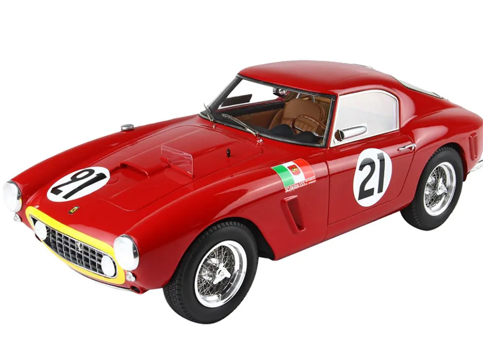 Ferrari 250 SWB #21 "Beurlys" (Jean Blaton) - Lucien Bianchi "24 Hours of Le Mans" (1960) with DISPLAY CASE Limited Edition to 200 pieces Worldwide 1/18 Model Car by BBR