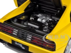 1989 Ferrari 348 TB Yellow Elite Edition 1/18 Diecast Car Model Hot Wheels V7437