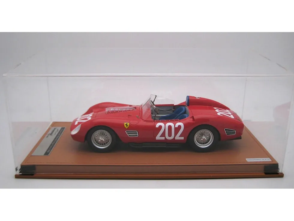 Ferrari 250 TR59-60 #202 Cliff Allison - Richie Ginther "Scuderia Ferrari" "Targa Florio" (1960) "Mythos Series" with Display Case Limited Edition to 40 pieces Worldwide 1/18 Model Car by Tecnomodel