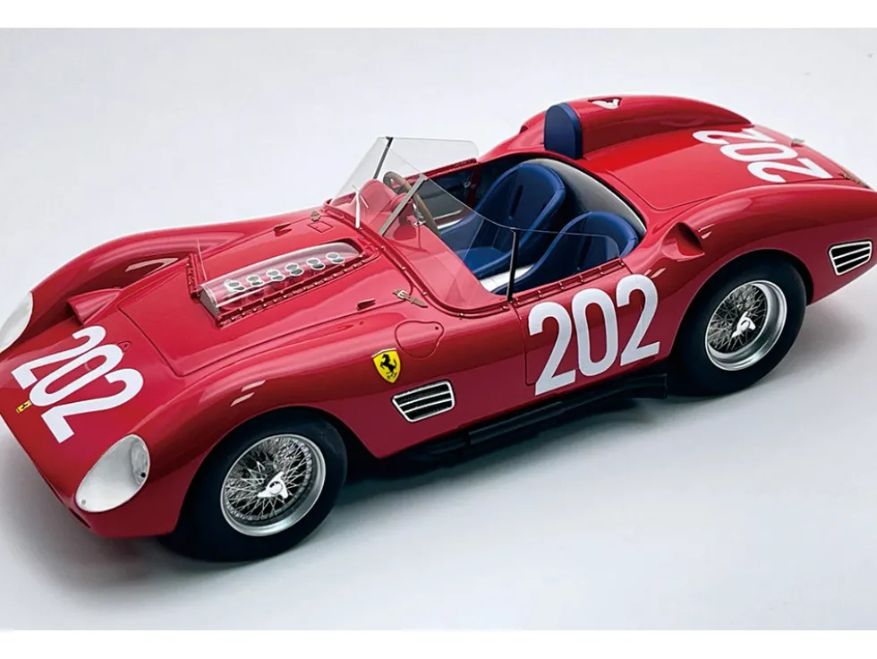 Ferrari 250 TR59-60 #202 Cliff Allison - Richie Ginther "Scuderia Ferrari" "Targa Florio" (1960) "Mythos Series" with Display Case Limited Edition to 40 pieces Worldwide 1/18 Model Car by Tecnomodel