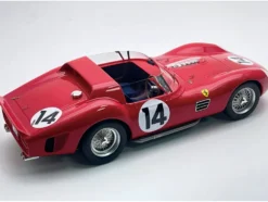 Ferrari 330 TRI-LM #14 Mike Parkes - Giancarlo Baghetti - Willy Mairesse 3rd Place "24 Hours of Le Mans Test" (1962) "Mythos Series" with Display Case Limited Edition to 35 pieces Worldwide 1/18 Model Car by Tecnomodel