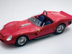 Ferrari 330 TRI-LM (No Roll-Bar - Lower Windshield) "Press Version 1962" Rosso Corsa Red "Mythos Series" with Display Case Limited Edition to 50 pieces Worldwide 1/18 Model Car by Tecnomodel