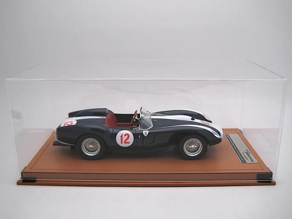 Ferrari 250 TR Pontoon-Fender #12 Curt Lincoln "Team Askolin" 3rd Place "Elaintarhanajo" (1958) "Mythos Series" with Display Case Limited Edition to 40 pieces Worldwide 1/18 Model Car by Tecnomodel