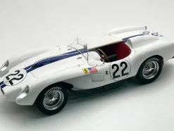 Ferrari 250 TR Pontoon-Fender #22 Ed Hugus - Ray "Ernie" Erickson "Team Ed Hugus" "24 Hours of Le Mans" (1958) "Mythos Series" with Display Case Limited Edition to 70 pieces Worldwide 1/18 Model Car by Tecnomodel