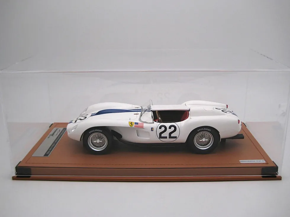 Ferrari 250 TR Pontoon-Fender #22 Ed Hugus - Ray "Ernie" Erickson "Team Ed Hugus" "24 Hours of Le Mans" (1958) "Mythos Series" with Display Case Limited Edition to 70 pieces Worldwide 1/18 Model Car by Tecnomodel