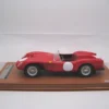 Ferrari 250 TR Pontoon-Fender "Press Clienti Corsa 1958" Rosso Corsa Red with White Circle Graphics "Mythos Series" with Display Case Limited Edition to 40 pieces Worldwide 1/18 Model Car by Tecnomodel